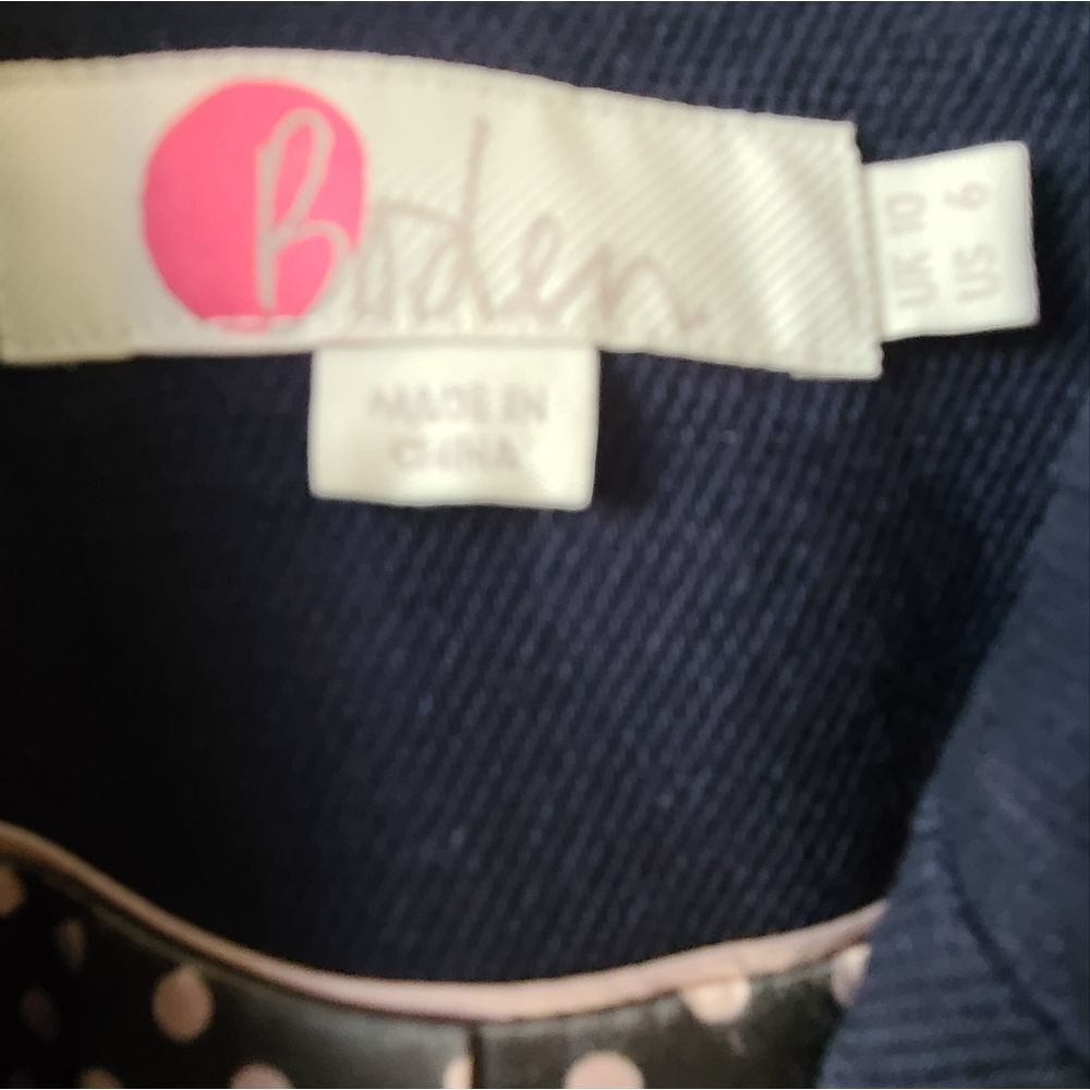 Boden Double-Breasted Navy Blazer with Gold Buttons - Picture 9 of 10